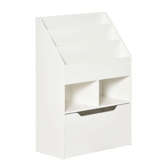 HOMCOM Estanter&iacute;a infantil 60x29.9x90 cm blanco