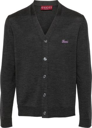 Gucci Dark Grey Wool Cardigan