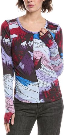 Free People Printed Right On Run Layer Top