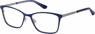 Juicy Couture WomenS Rectangular Eye Glasses In Blue/silver