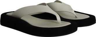 The Row Womens Leather Ginza Flip Flop Sandal (Authentic Pre-Loved)