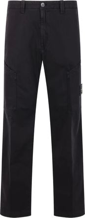 Stone Island Broek met toelopende pijpen - Zwart