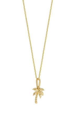Bony Levy 14K Gold Palm Tree Pendant Necklace in 14K Yellow Gold at Nordstrom, Size 18