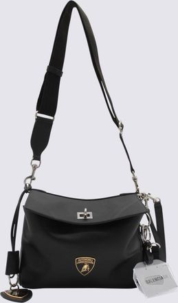 Balenciaga Black Leather Lamborghini Rodeo Shoulder Bag
