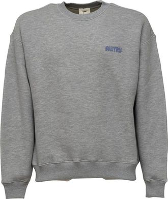 Autry Felpa in pile spazzolato - - Sweatshirts & Hoodies - Uomo - Grigio - L