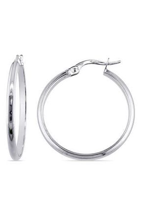 Delmar 25mm Hoop Earrings in White Gold at Nordstrom Rack