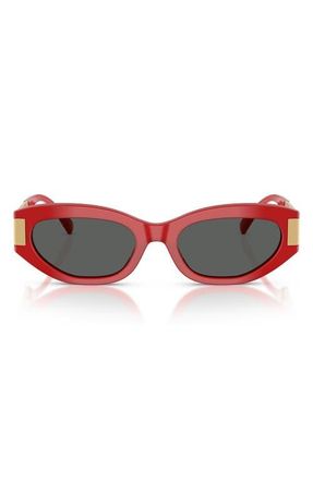 Versace 54mm Cat Eye Sunglasses in Full Red /Dark Grey at Nordstrom