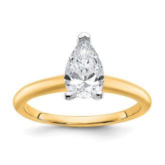 Diamond2Deal 14k Gold 1 Ct Certified Lab Grown Diamond Solitare Engagement Ring