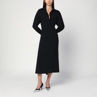 Victoria Beckham Womens Black Satin Shirt Dress Midi - Size EU 38 (Womens)