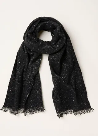 Fat Face FatFace Black Sparkle Scarf