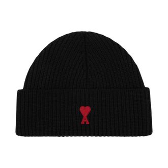 Ami De Coeur Wool Beanie - Dames - Hoeden - Zwart - ONE Size - Wol - Accessoires