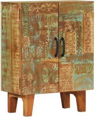 vidaXL Vidaxl - Hand Carved Sideboard 55x30x75 cm Solid Wood Reclaimed