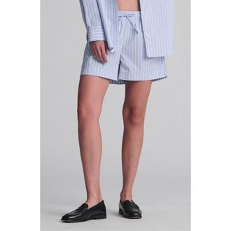 Mavi Stripe Cotton Drawstring Shorts in Blue Stripe at Nordstrom, Size X-Small