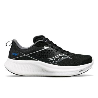 Saucony Mens Ride 17 Shoes In Black/white