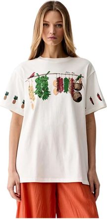 Farm Rio T-shirt - Dames - T-shirts - Wit - L - Katoen - Tops