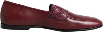 Dolce & Gabbana Formele Schoenen - Heren - Loafers - Rood - 39 EU - Leer - Schoenen