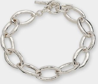 Ippolita Mini Hammered Bastille Link Bracelet in Sterling Silver