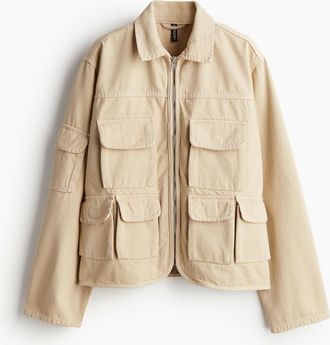 H&M Utility-Jeansjacke - Beige