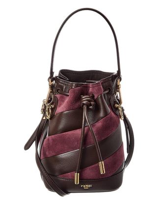 Fendi Fendi Mon Tresor Mini Leather & Suede Bucket Bag