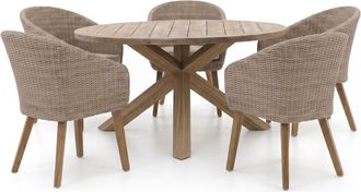 Intenso Furniture Intenso Tropea/ROUGH-Y &oslash;150cm dining tuinset 6-delig