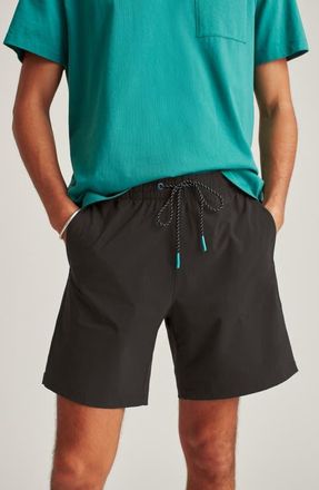 Bonobos Rec Stretch Drawstring Shorts in Black at Nordstrom, Size Medium