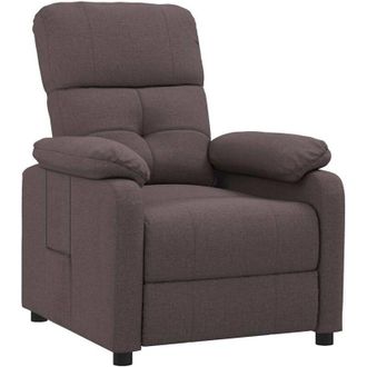vidaXL Sill&oacute;n Reclinable De Tela Marr&oacute;n Oscuro Vidaxl
