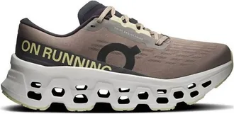On Womens Cloudmonster 3 Running Shoes In Cinder/ivory
