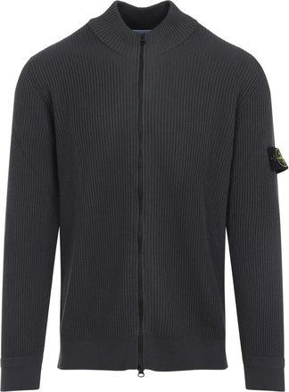 Stone Island Rib-knit Zip-fastening Sweater