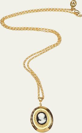Ben-Amun Cameo Lock Pendant Necklace