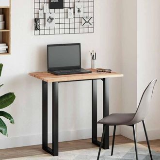 Berkfield Home Desk Top Oil Finished 60x50x2 cm Solid Wood Acacia in Brown | Size: 60 x 50 x 2 cm
