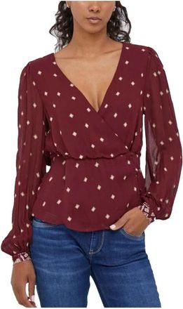 Pepe Jeans London Graciella Blouse - Dames - Blouses - Bruin - XS - Leer - Overhemden