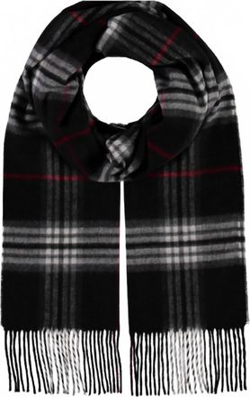 Fraas Cashmink Scarf In Black Plaid