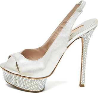 Le Silla Sandali con cinturino posteriore - Argento