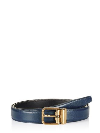 Dolce & Gabbana Mens belt - Blue Leather - Size 90 cm