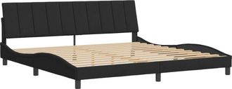 vidaXL Estructura Cama Sin Colch&oacute;n Terciopelo Negro 200x200 Cm Vidaxl