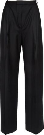 Victoria Beckham Charlee High Waisted Pleated Straight Leg Pants