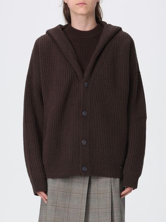 Dondup Cardigan con cappuccio in lana con scollo a V e vestibilit&agrave; relaxed