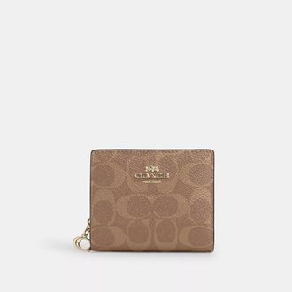 Coach Snap Wallet In Signature Canvas
