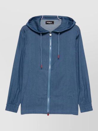 Kiton cotton zip-up hoodie