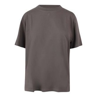 Courr&egrave;ges T-Shirts, female, Gray, Size: XS Oversized T-Shirt with Tonal Logo