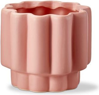 Tag Pink Scallop Short Stoneware Planter with Silicone Plug 5.04x4.92x5.04 in at Nordstrom