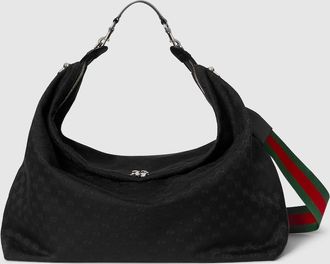 Gucci Brera Large Crossbody Bag, Black, GG Canvas