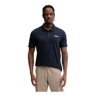 Emporio Armani Logo Serie Katoen-jersey Polo - Heren - Polos - Blauw - S - Katoen - Tops