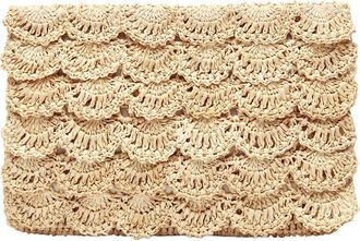 Mar Y Sol Lizzie Raffia Clutch