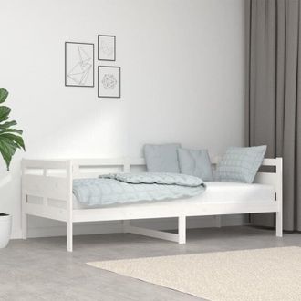 vidaXL Dormeuse Bianca in Legno Massello di Pino 90x190 cm - Vidaxl