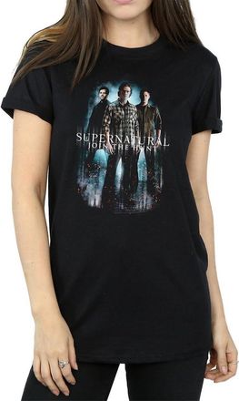 SuperNatural Absolute Cult Supernatural Womens Group Castiel Boyfriend Fit T-Shirt XXX-Large Black