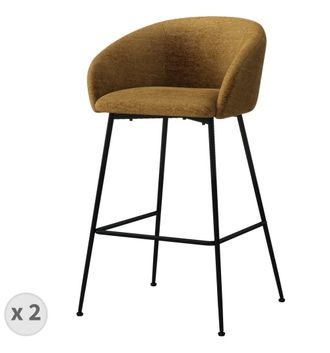 Moloo Silla de bar de tela mostaza (x2)