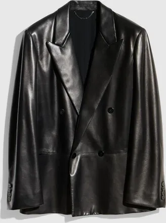 Gucci Soft Nappa Double-breasted Jacket, Black, Ready-to-wear