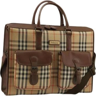 Burberry Borsa weekend vintage Pre-owned in tela - - Pre-owned - Donna - Beige - ONE SIZE