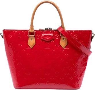 Louis Vuitton Pre-owned Montebello MM Tote Bag - Dames - Vintage Shopper - Rood - ONE Size - Leer - Vintage